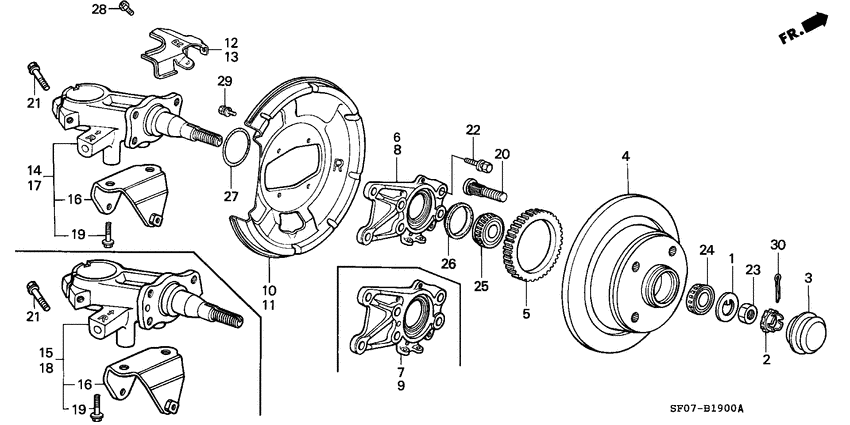 Rear brake disk
