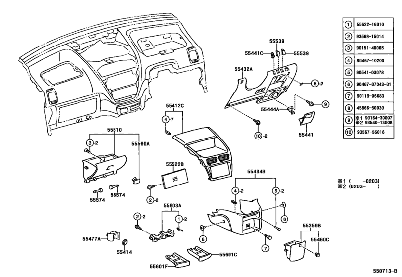 Instrument Panel & Glove Compartment