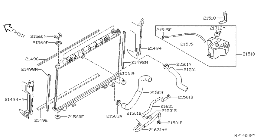 Radiator, shroud & fitting