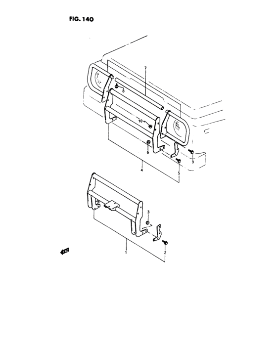Winch stay and front guard