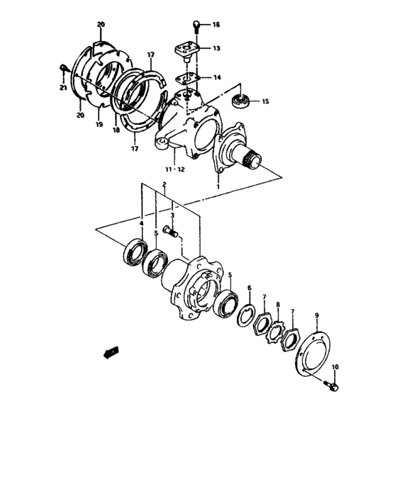Front axle for Suzuki SAMURAI SJ413 Caribbean sales region