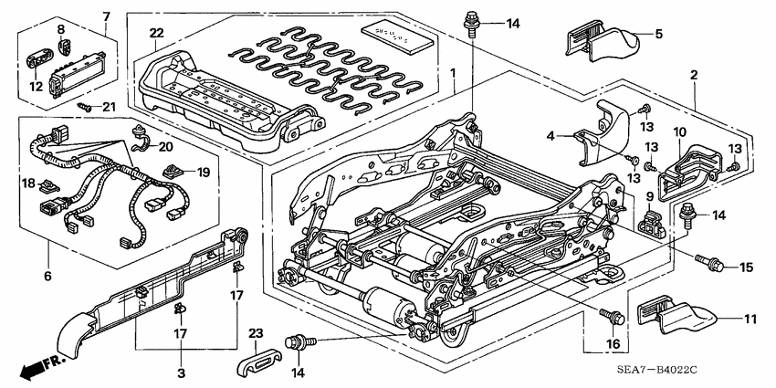 Front seat components