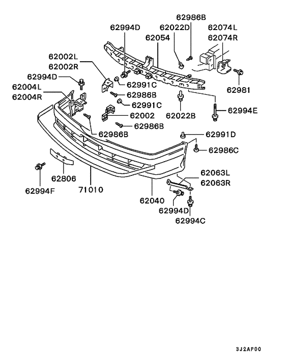 Front bumper & support