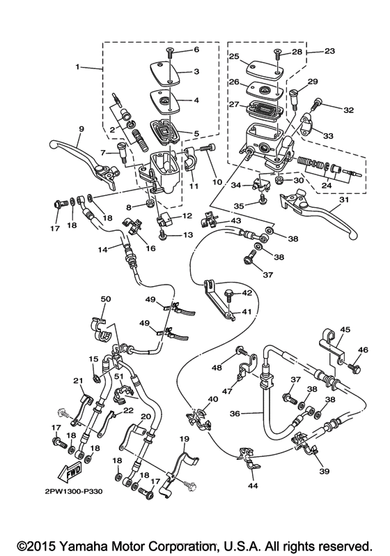 Front master cylinder