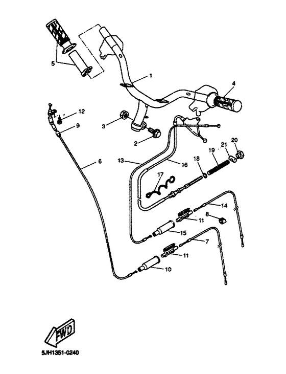 Steering handle & cable