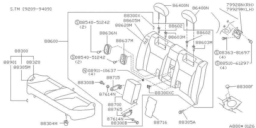 Rear seat