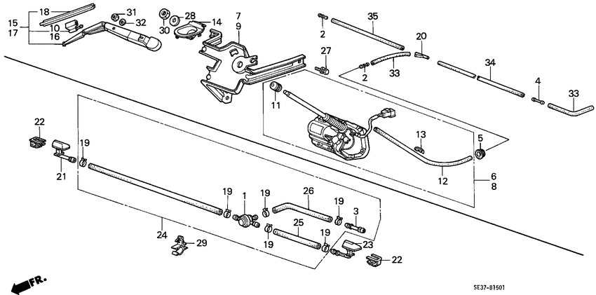 Headlight wiper/washer