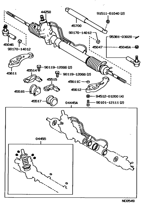 Front Steering Gear & Link