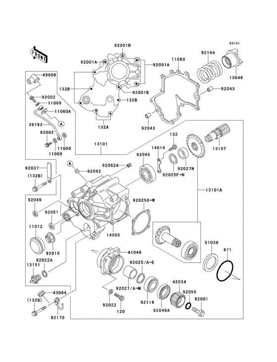 Front bevel gear(1/2)