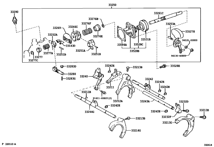 Gear Shift Fork & Lever Shaft (Mtm)