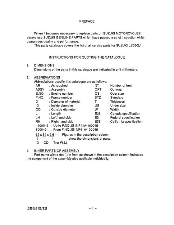 Catalog preface