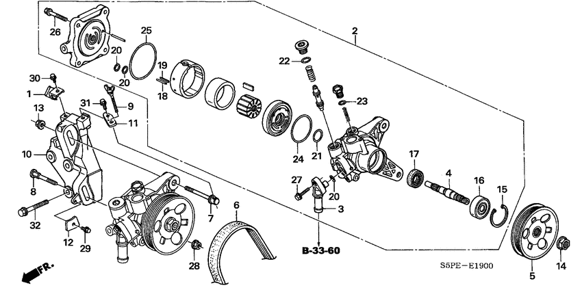 Power steering pump/ bracket