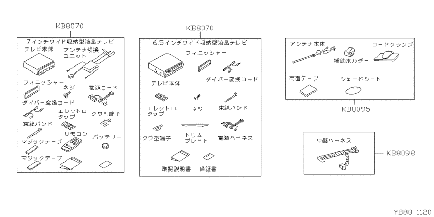 stereo, TV, navigator