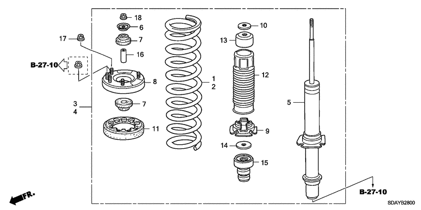 Front shock absorber