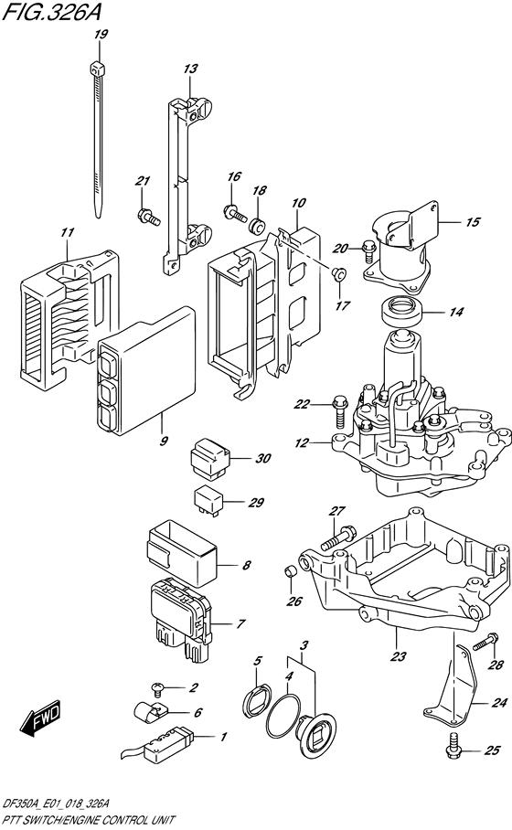 Ptt switch/engine control unit