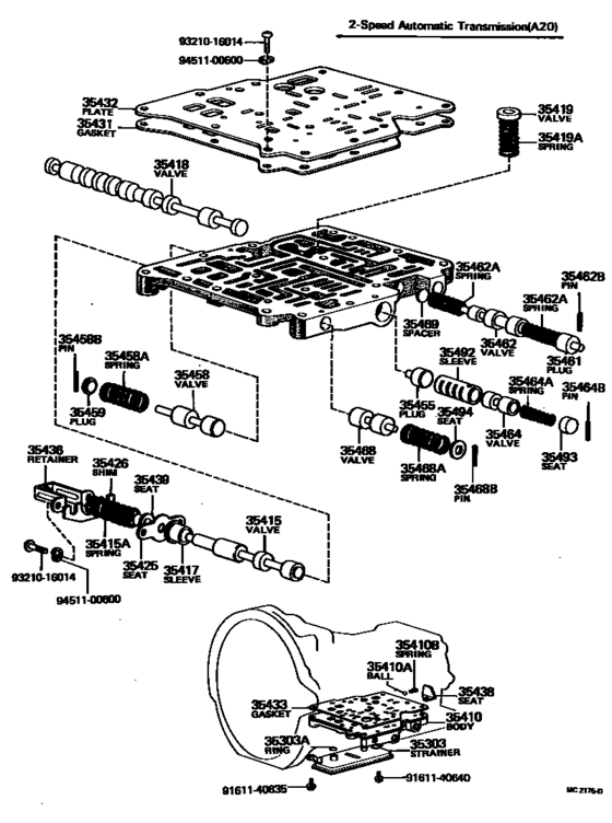 Valve Body & Oil Strainer (Atm)