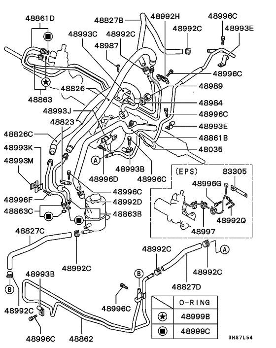 Power steering oil line