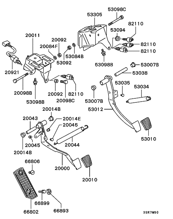 Brake & clutch pedal
