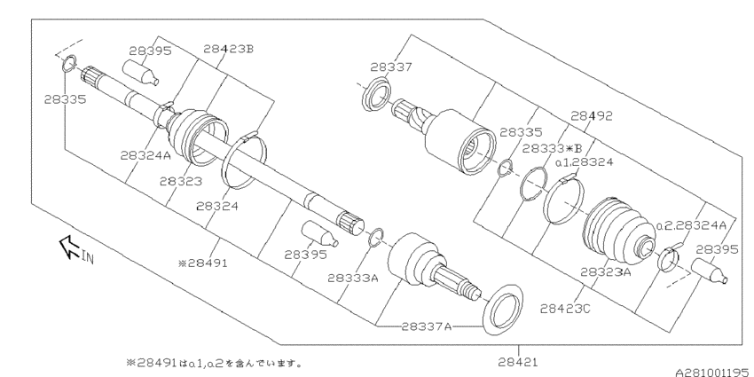 Rear axle