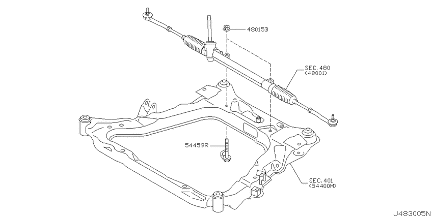 Steering gear mounting