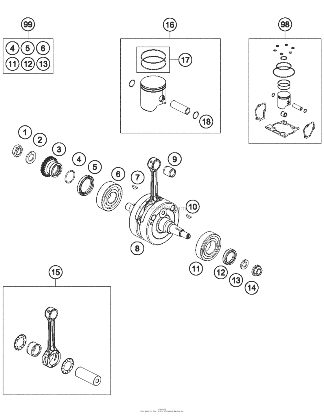 Crankshaft, Piston