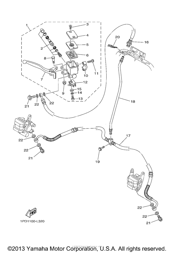 Front master cylinder