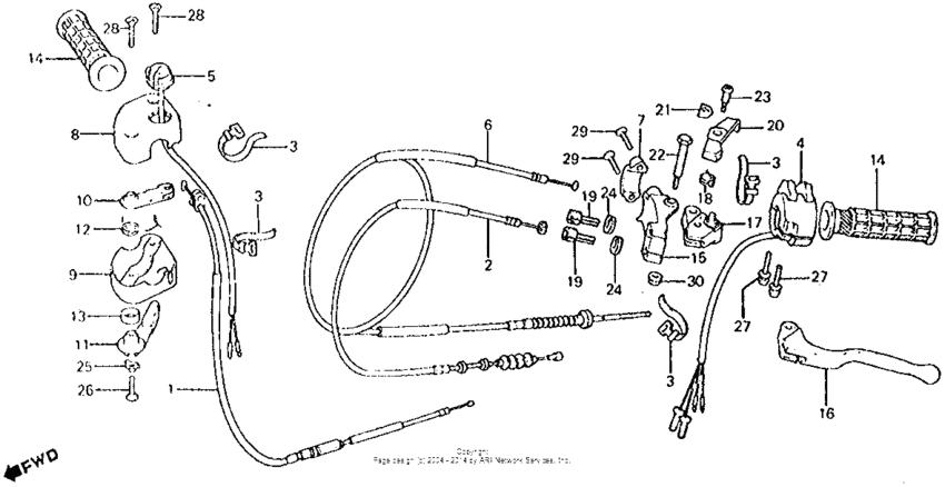 Control levers + cables + switches 81