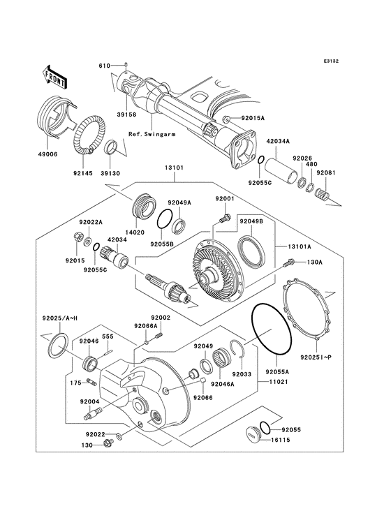 Drive shaft/final gear