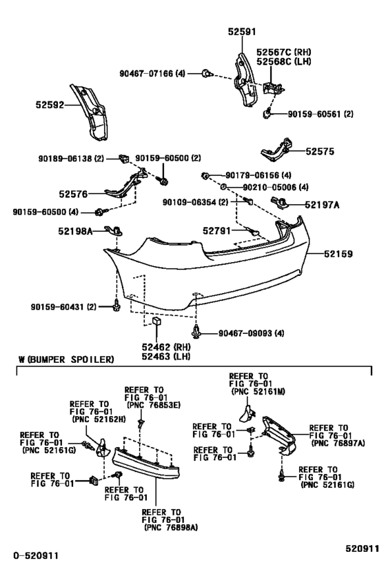 Rear Bumper & Bumper Stay