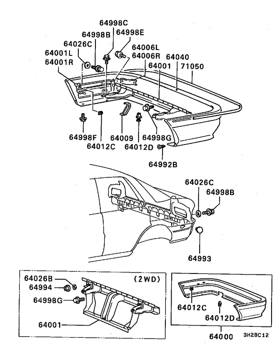 Rear bumper & support