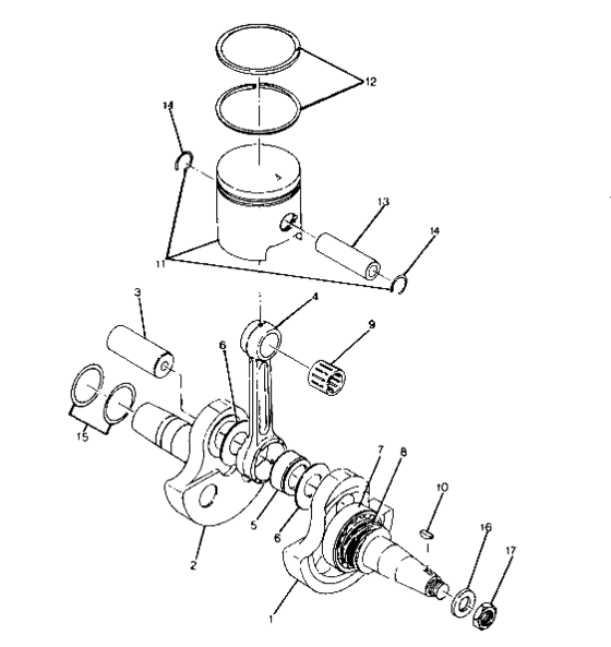 Crankshaft/piston assembly