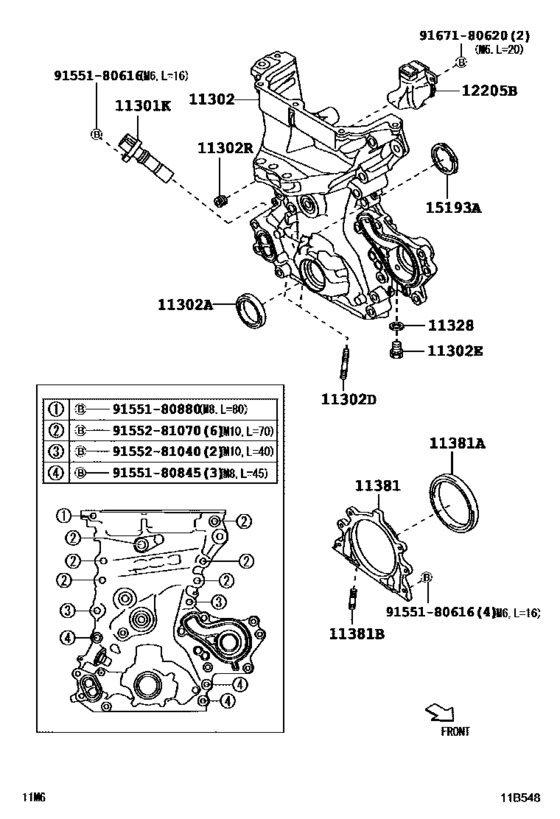 Timing Gear Cover & Rear End Plate