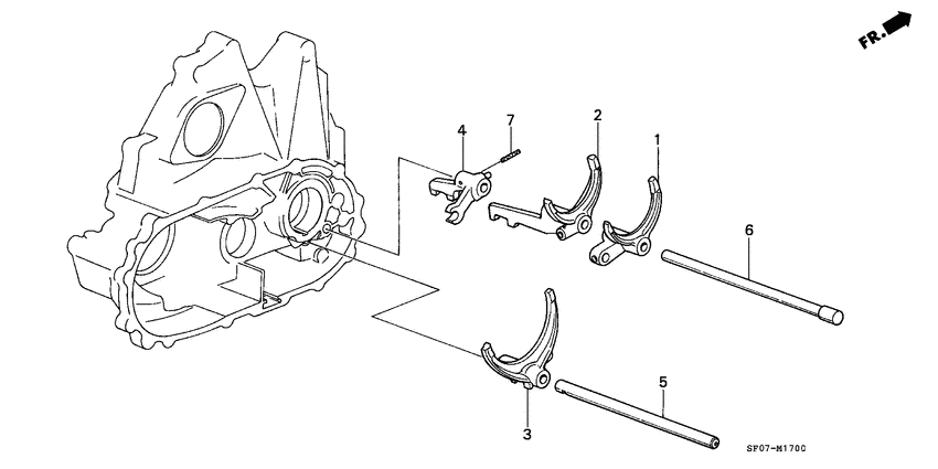 Shift fork/fork shaft
