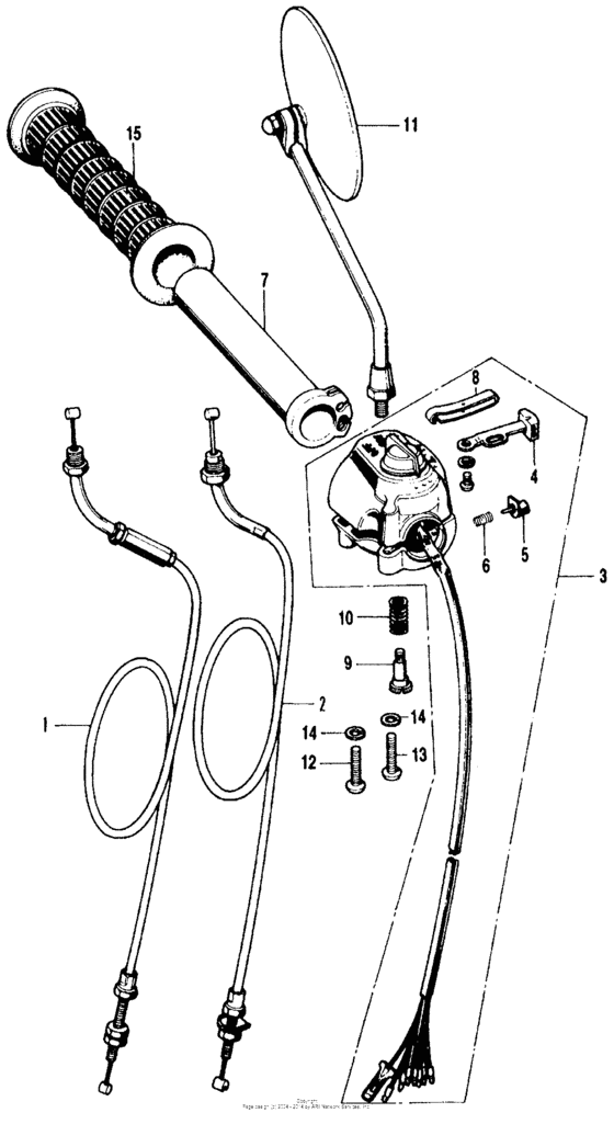 Right handle switch + cable