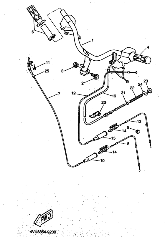 Steering handle & cable