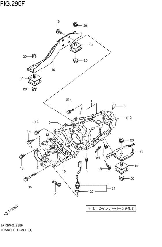 transfer case for 1997 2011 Suzuki JIMNY JA12C Japan sales region