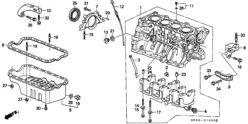 Cylinder block/oil pan