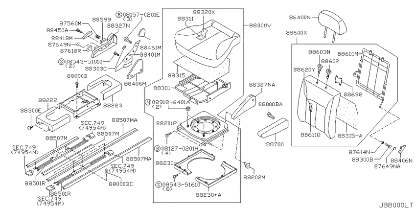 Rear seat