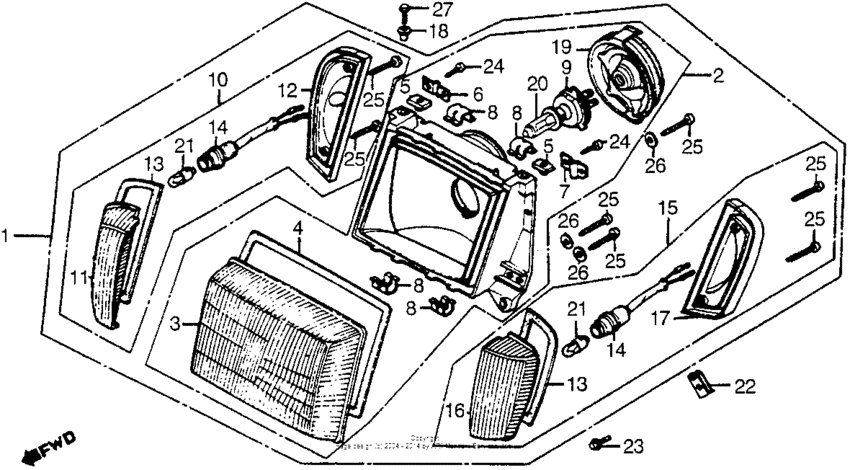 Front combination light