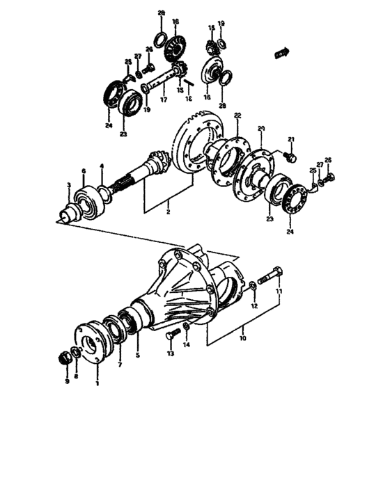 Front differential gear