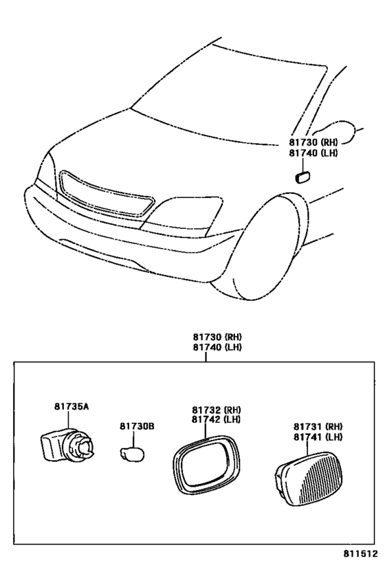 Side Turn Signal Lamp & Outer Mirror Lamp
