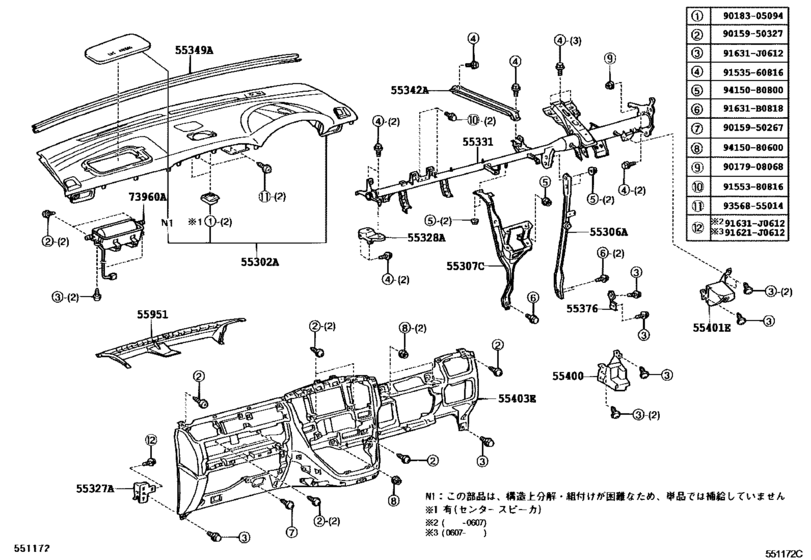 Instrument Panel & Glove Compartment