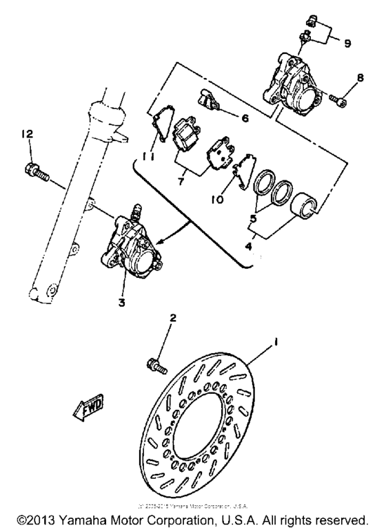 Front brake caliper