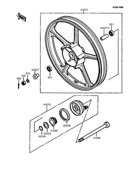 Front hub