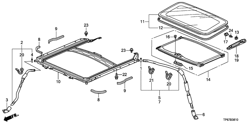 Sliding roof