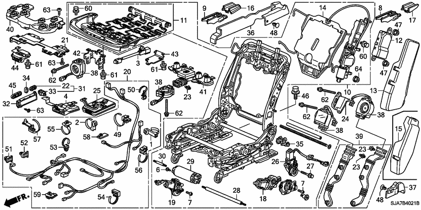 Front seat components