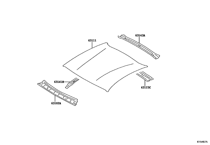 Roof Panel & Back Window Glass
