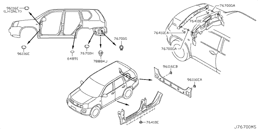 Body side fitting