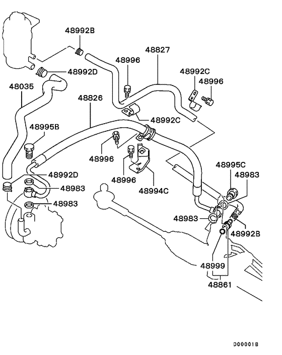 Power steering oil line