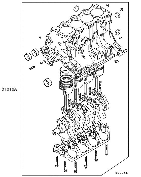 Short engine assy